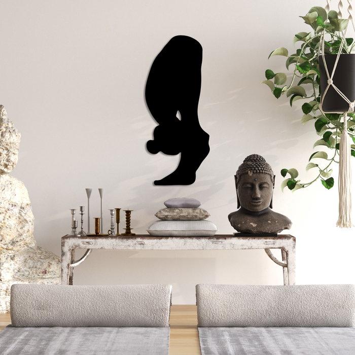 Wallity Yoga 26 Escultura de Pared de Metal Negra Wallity Yoga 26 Escultura de Pared de Metal Negra
